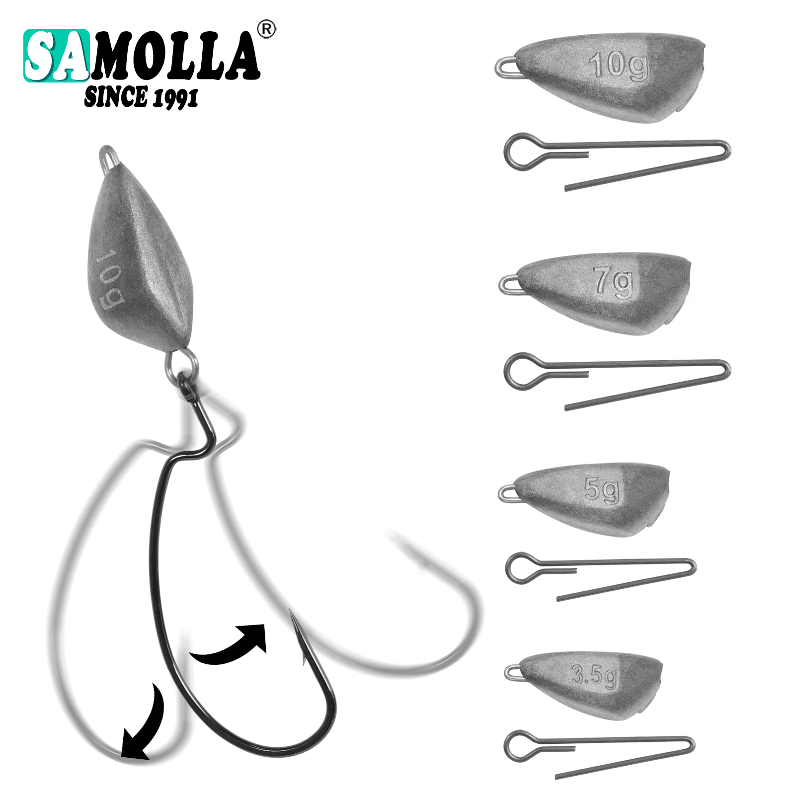SAMOLLA 5pcs Jig Head Fishing  - đánh giá và giá Fishing Hook Jig